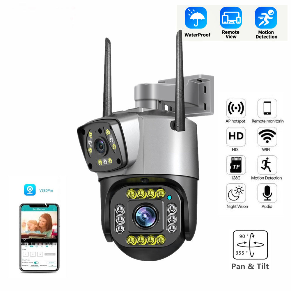 ProGuard Dual Lens Smart Security Camera with Two-Way Audio