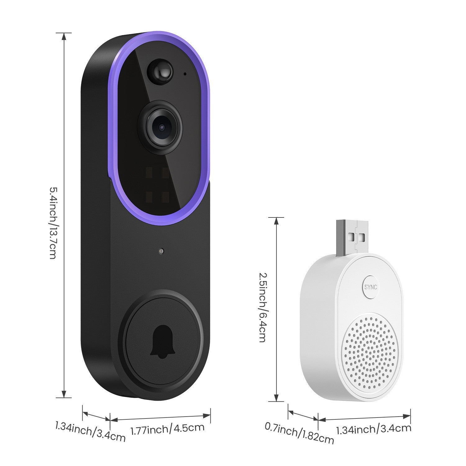 ProGuard Smart Video Doorbell- HD Camera with Two-Way Audio